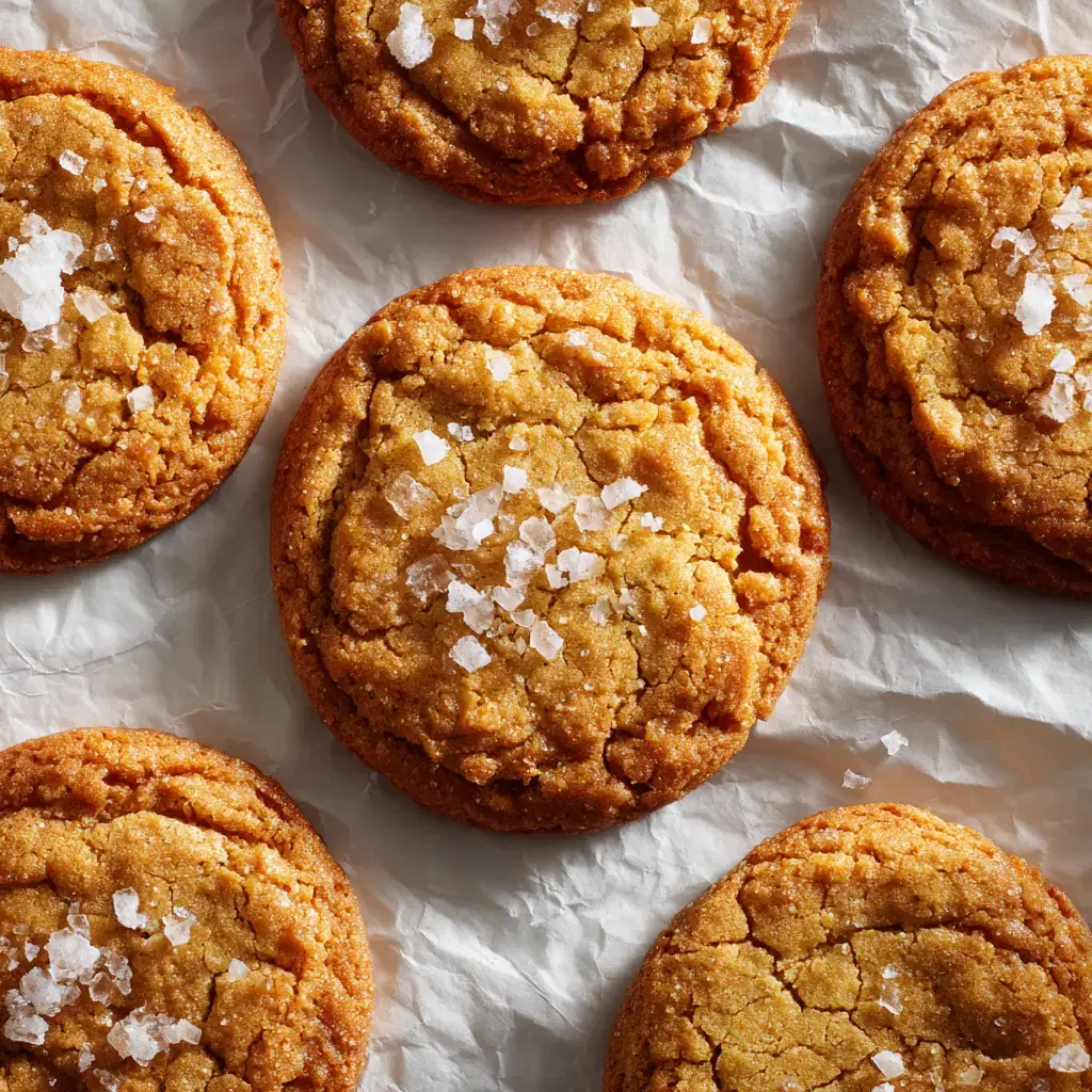 Salted Honey Cookies with Chewy Center and Caramelized Edges