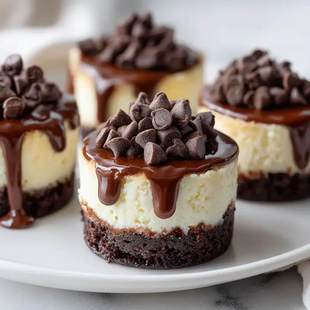 Brownie Bottom Mini Cheesecakes